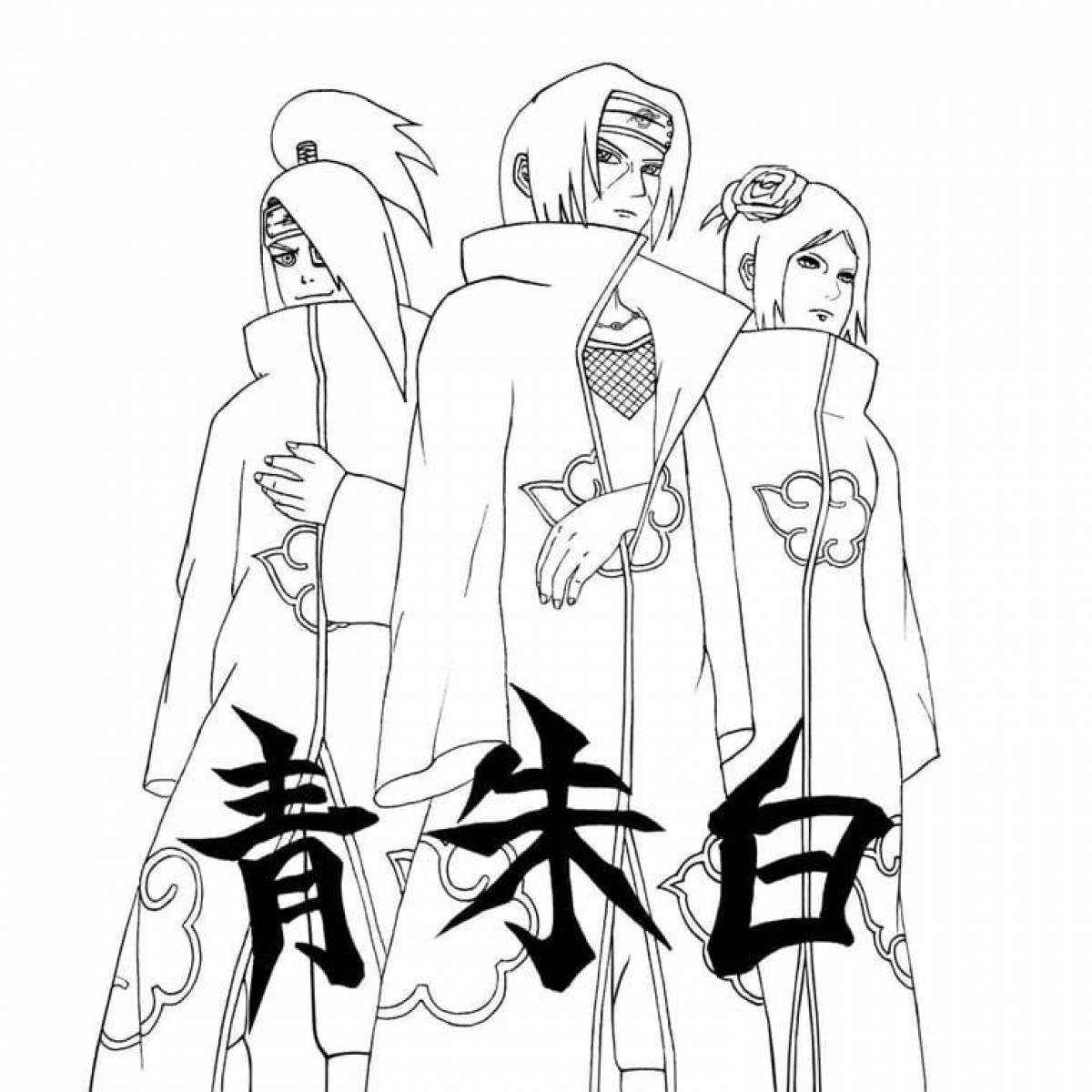 Akatsuki glowing coloring page