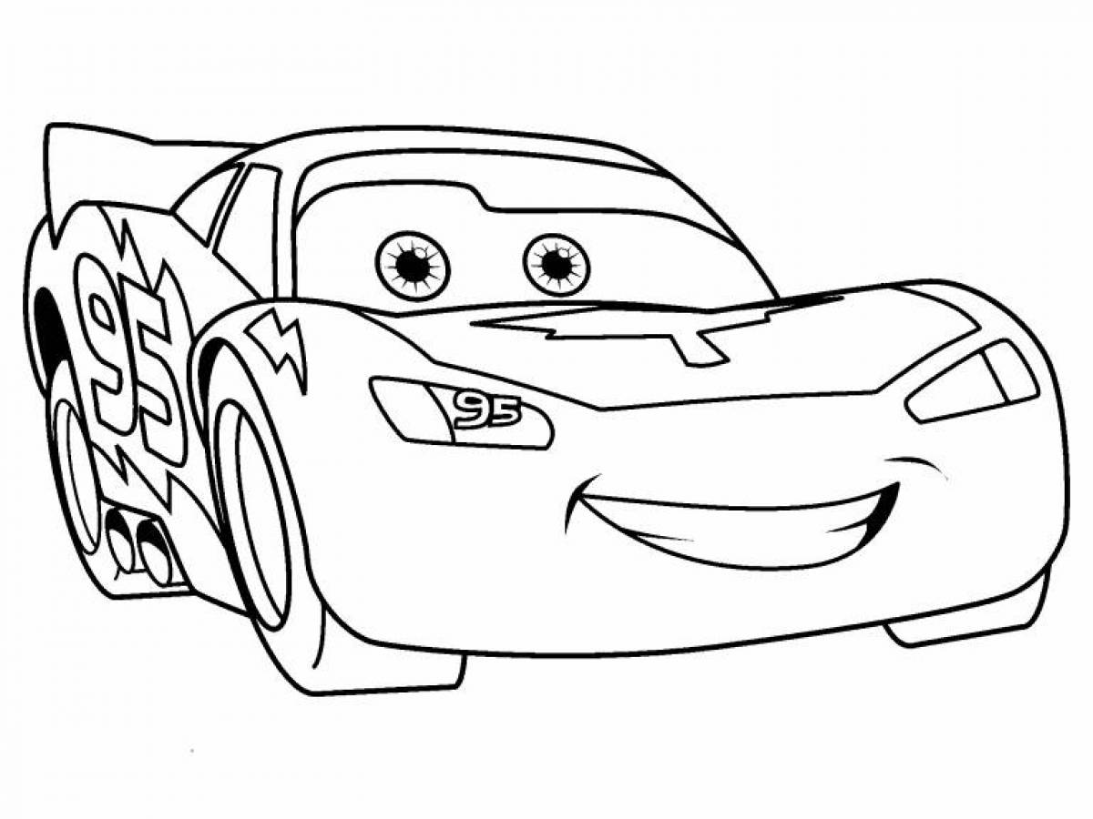 Shiny McQueen coloring page