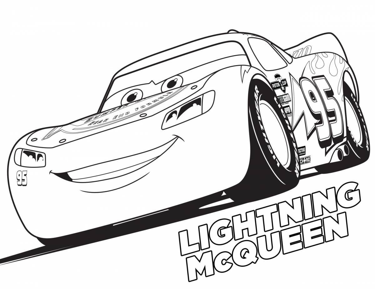 Dynamic mcqueen coloring page