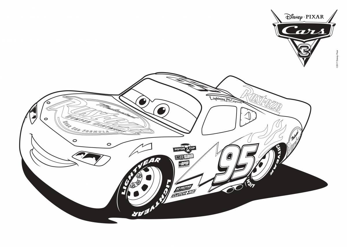 Coloring page energetic mcqueen
