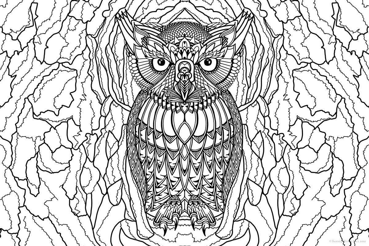 Coloring book shining owl house