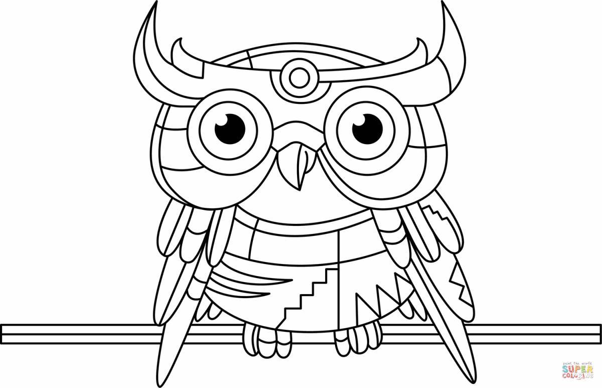 Coloring book glowing owl house