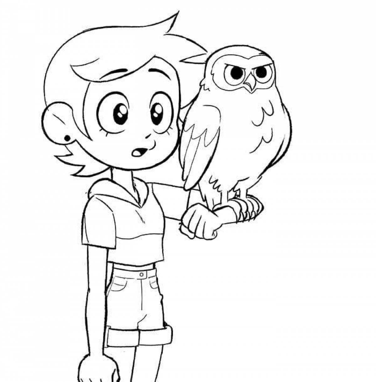 Coloring page wild owl house