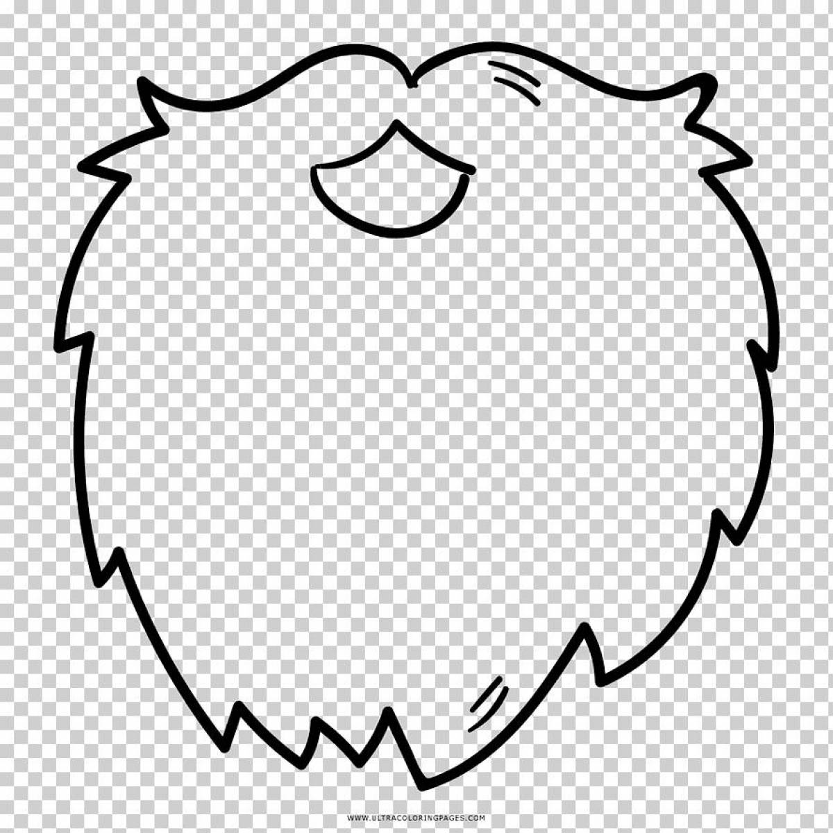 Boda's happy beard coloring page