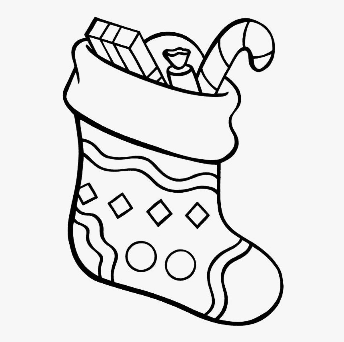 Увлекательная раскраска рождественских носков