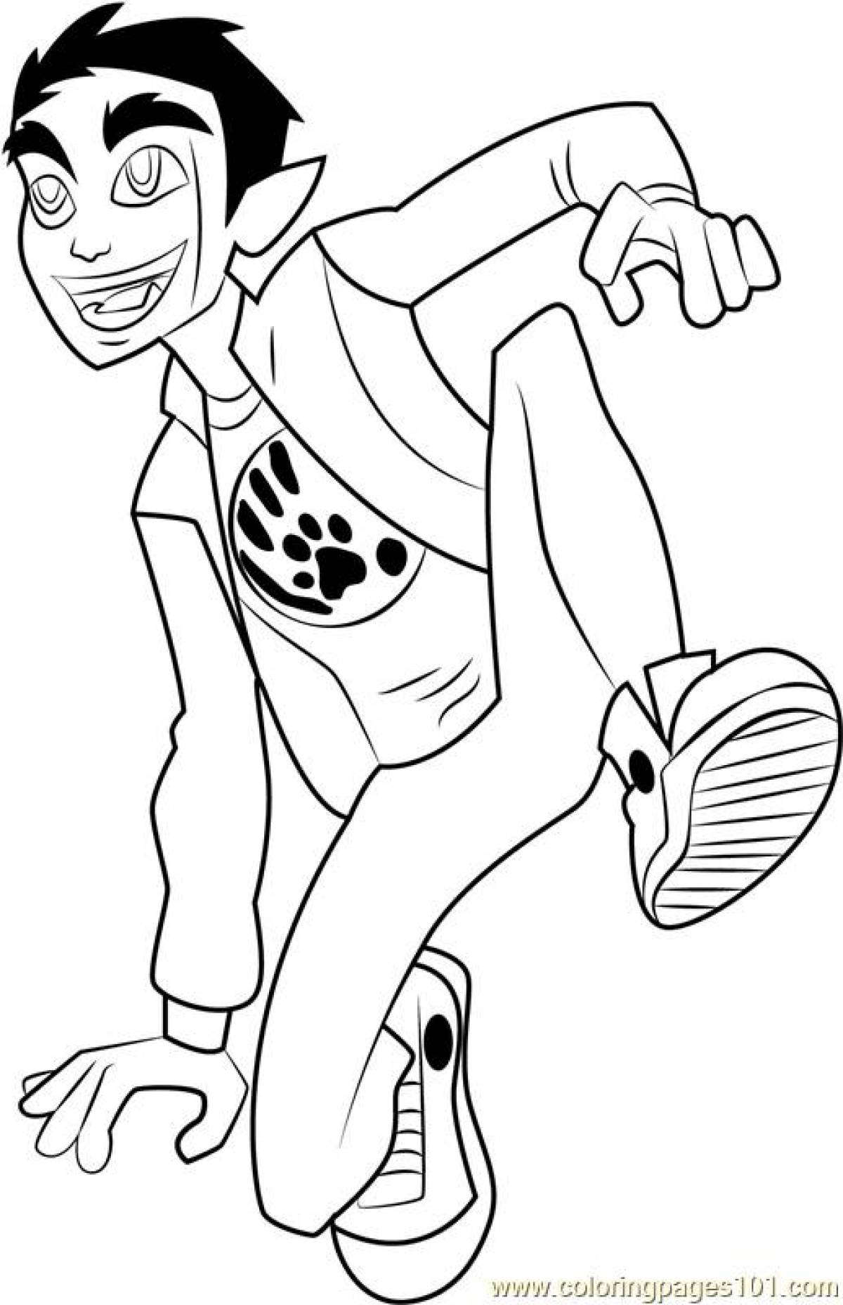 Charming mr best coloring page