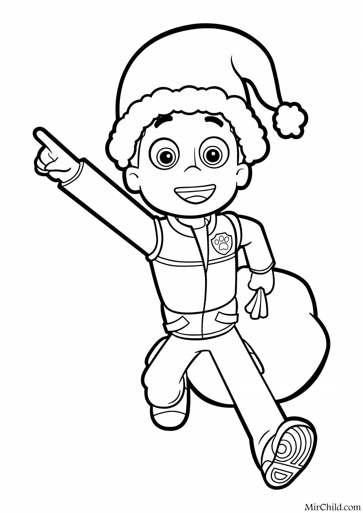 Color-lush coloring page paw patrol rider