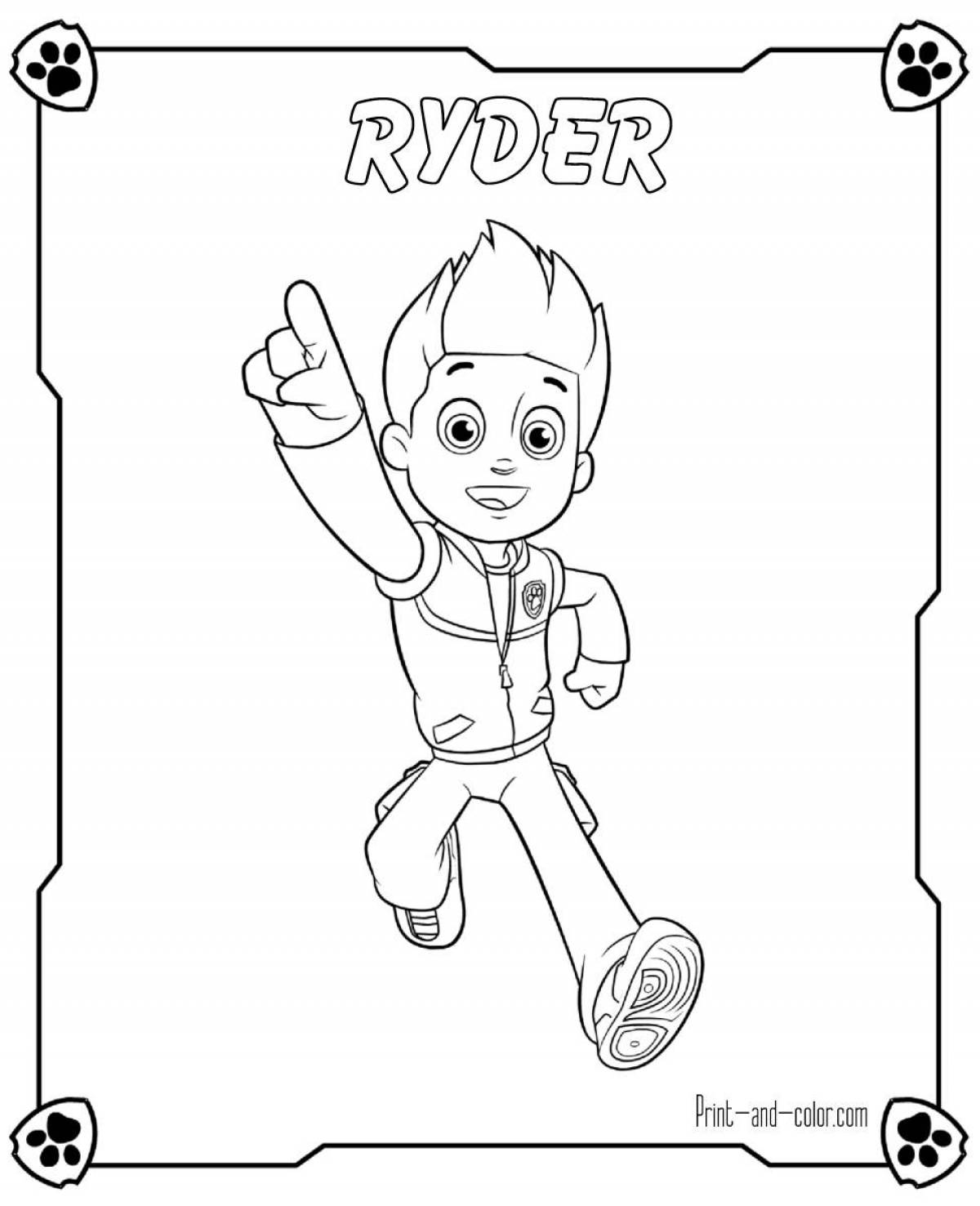 Color-gorgious coloring page paw patrol rider