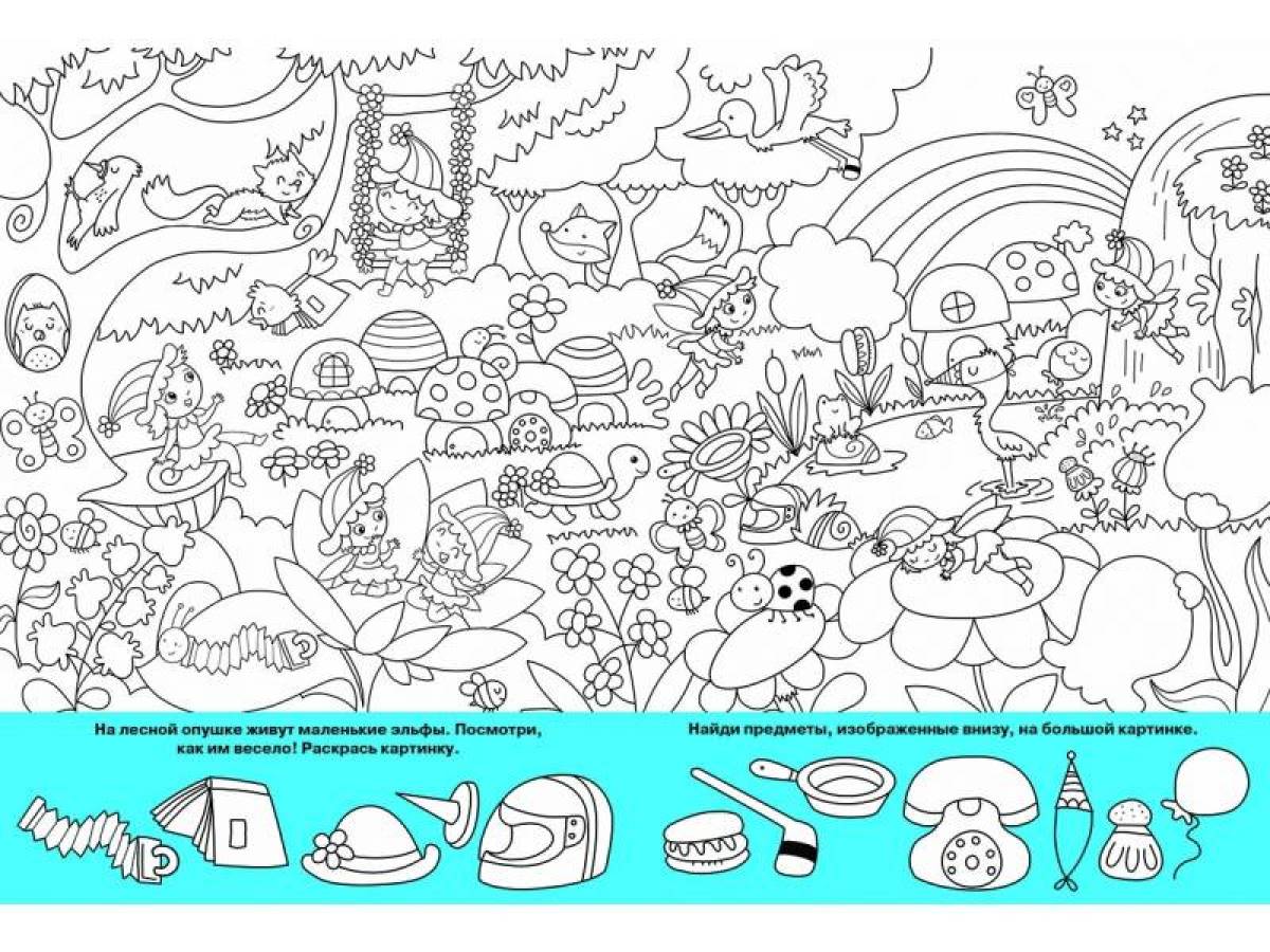 Colorful coloring page finders