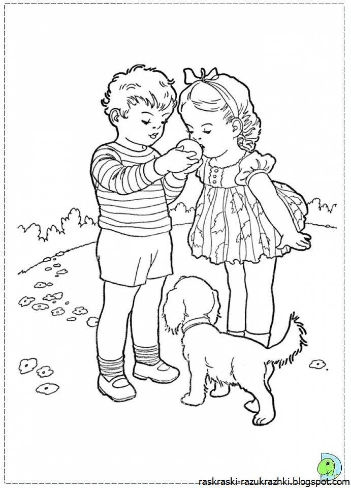 Multicolor mystery coloring give coloring page