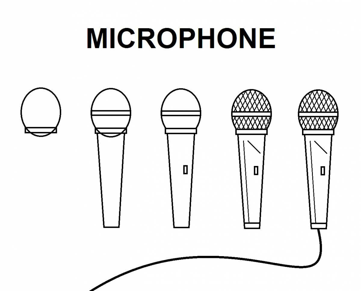 Microphone fat coloring page