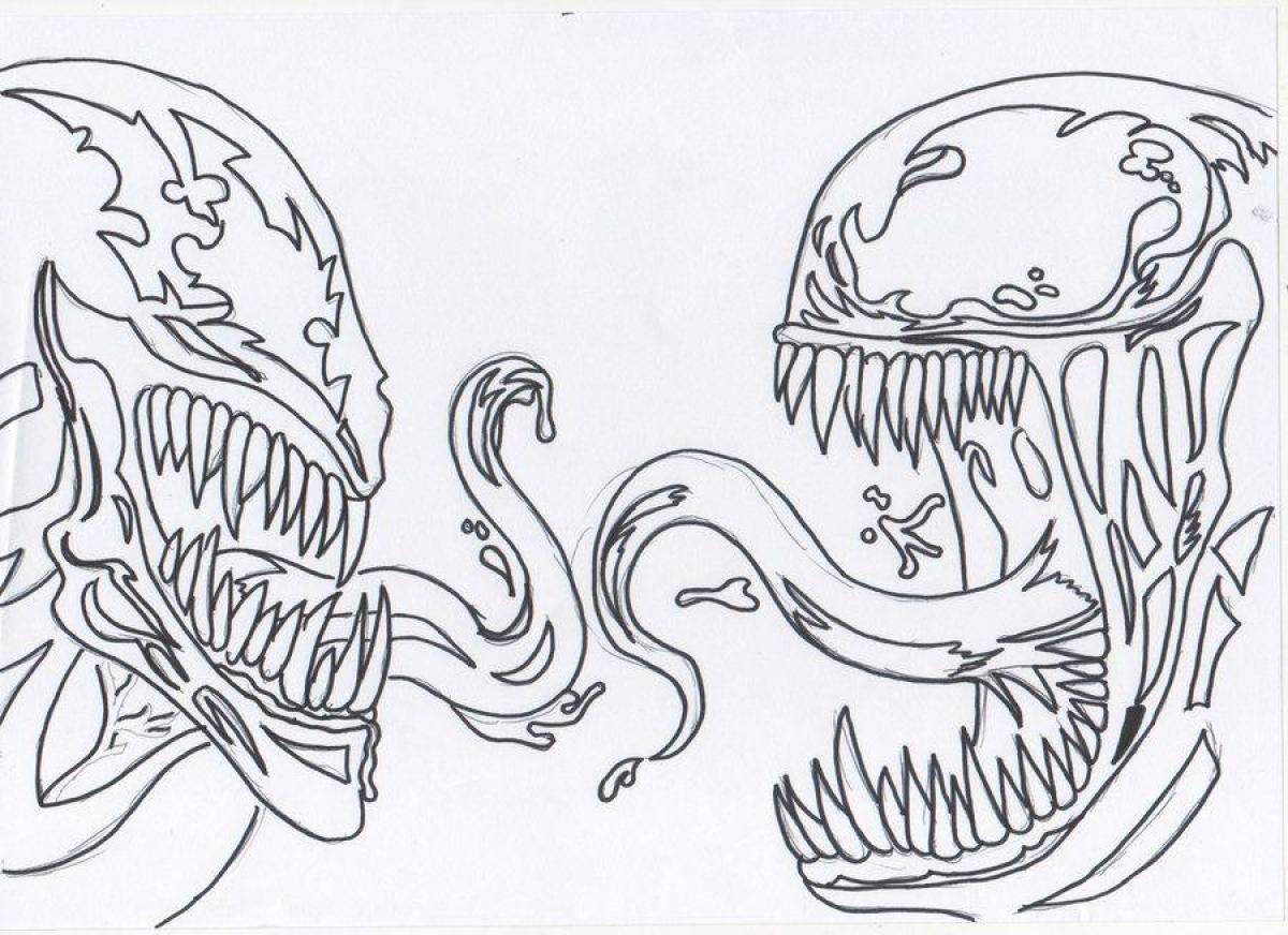 Radiant coloring page carnage