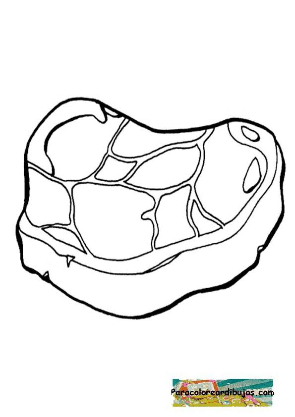 Картинка мясо раскраска для детей