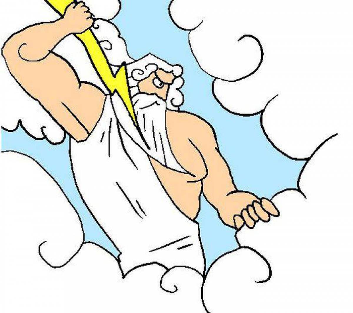 Бог красит. Греческий Бог Зевс. Зевс древняя Греция. Зевс Бог древней Греции рисунок. Древний Бог Зевс срисовка.
