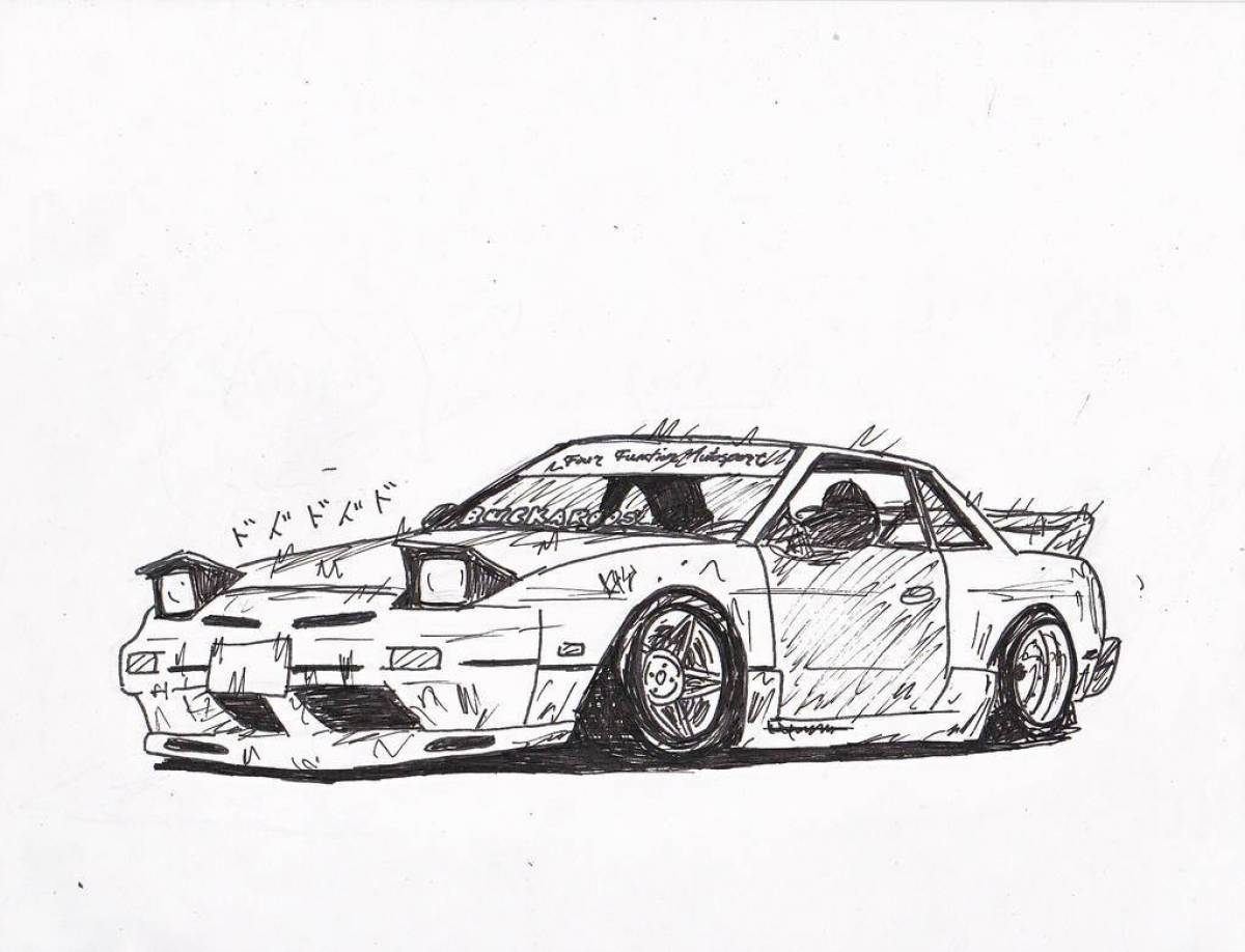 Эскиз 15. Nissan 180sx drawing. Ниссан 180sx рисунок. Nissan Silvia s15 эскиз. Раскраска Nissan 240sx.