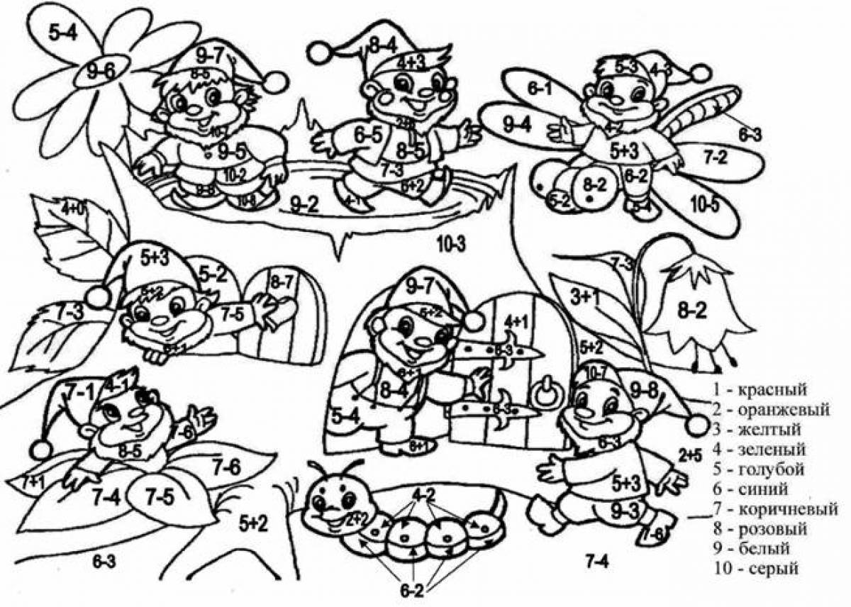 Задание 1 картинка. Раскраска сложение и вычитание. Математические задания в пределах 10. Сложениеи вычмитание раскраска. Задание раскраска сложение.