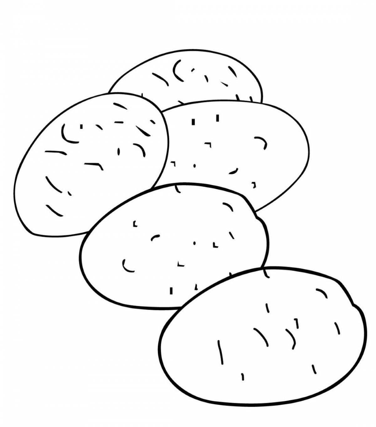 Potato coloring with bright colors