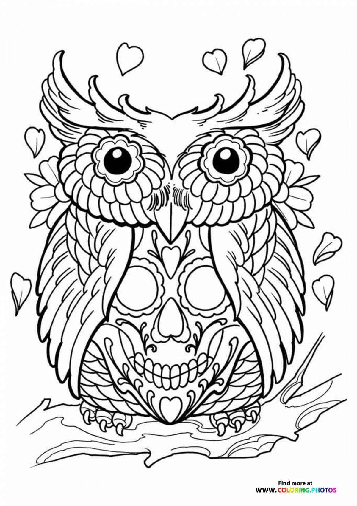 Unique tattoo coloring page