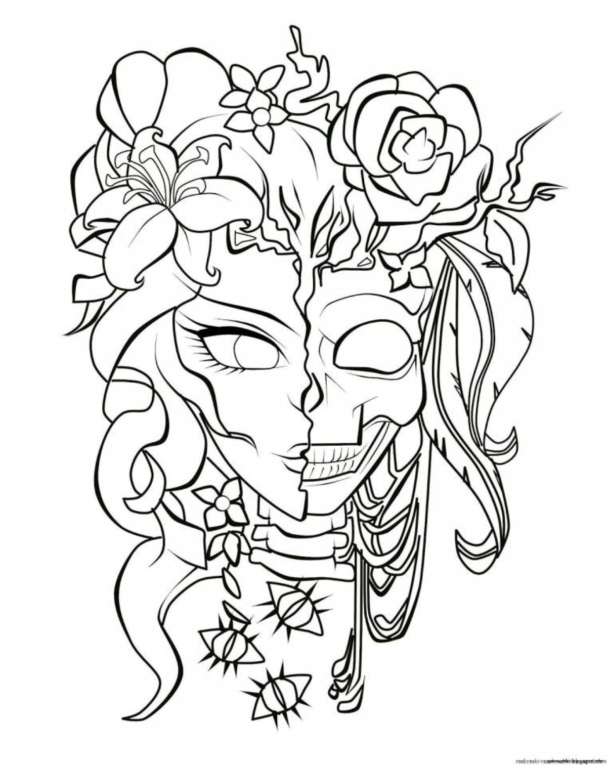 Mysterious tattoo coloring book