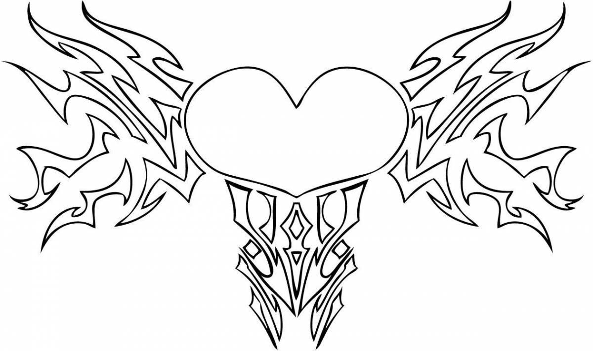Ornate tattoo coloring page
