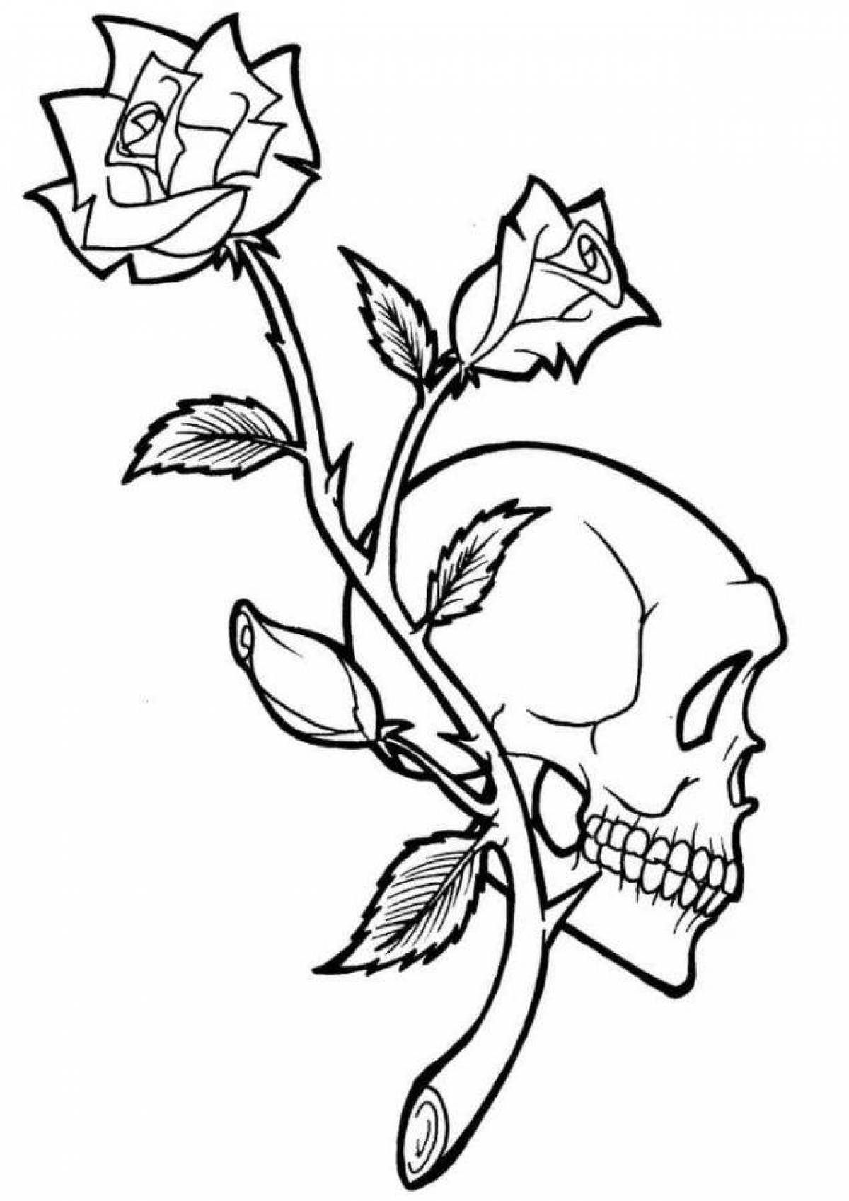 Dynamic tattoo coloring page
