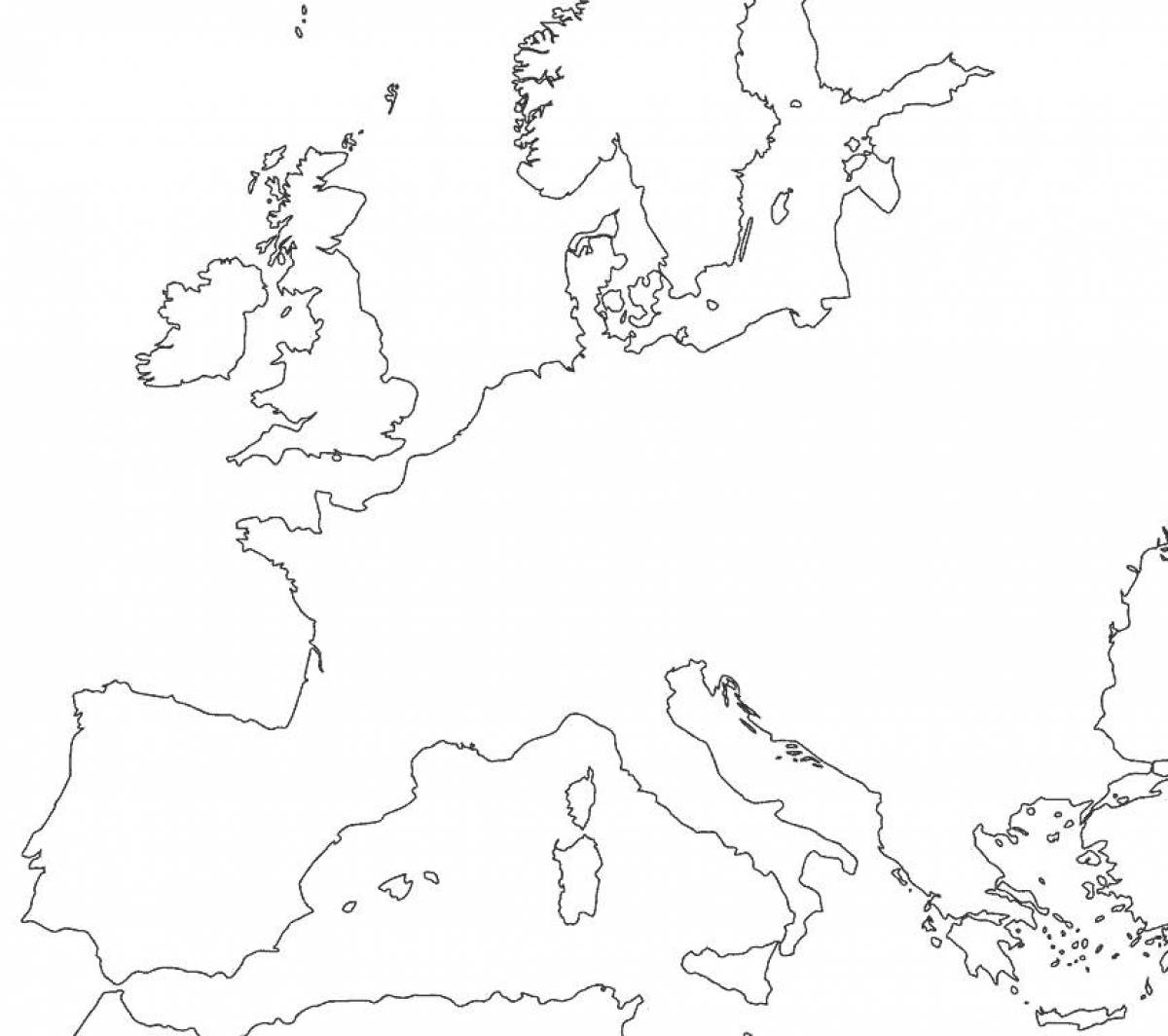 Attractive map of europe