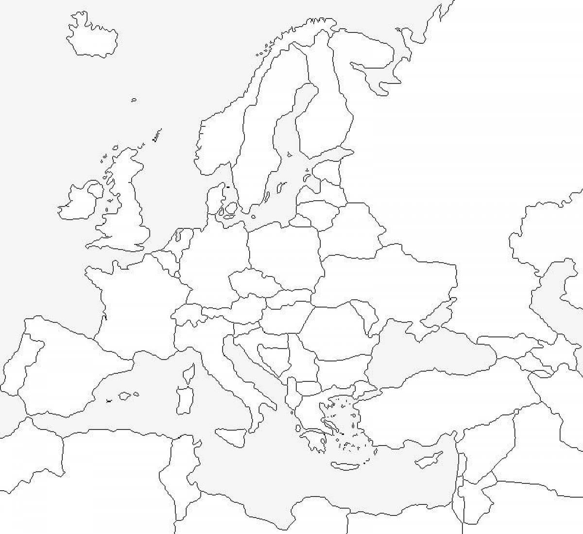 Glossy map of europe