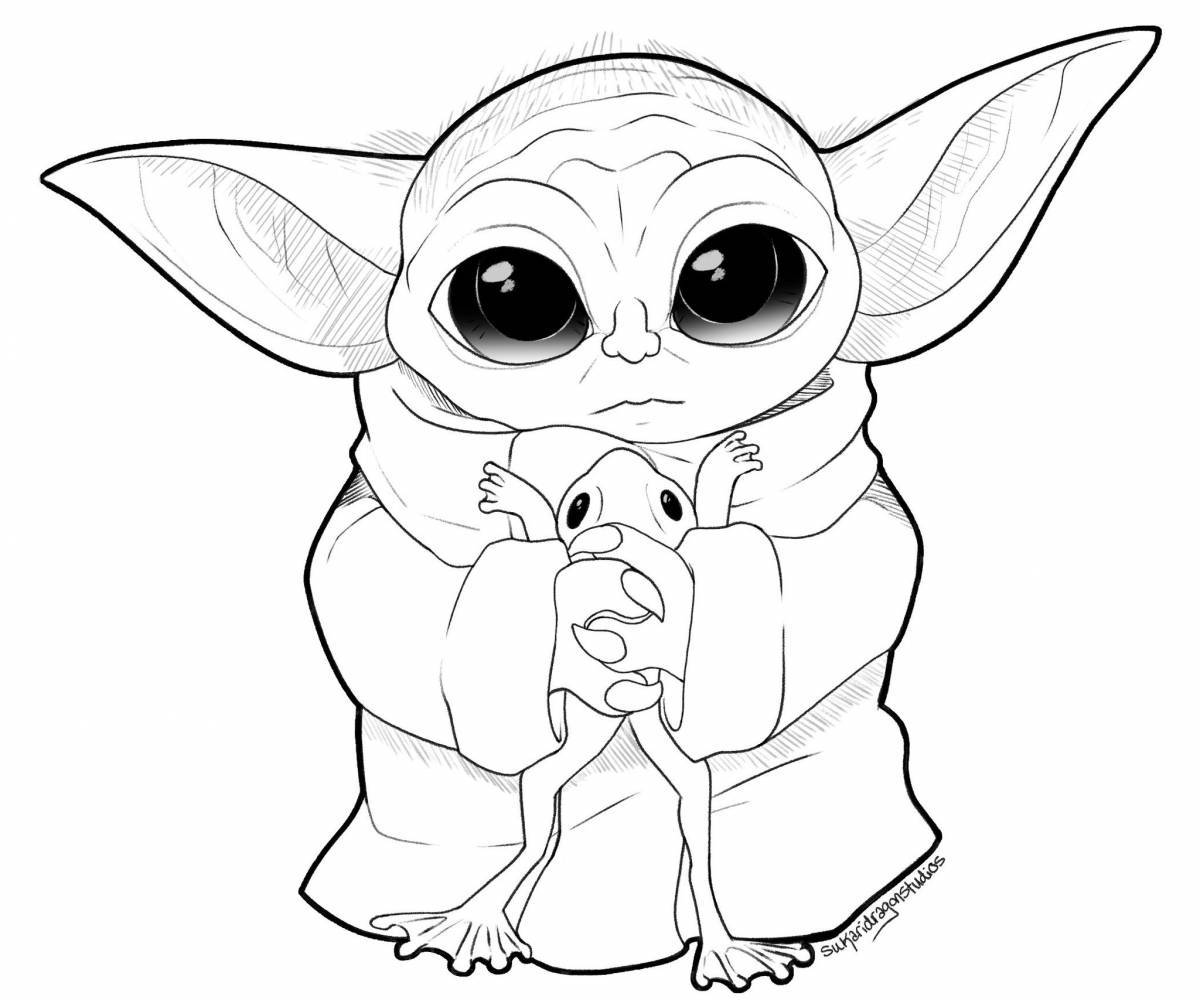 Zani Baby Yoda Coloring Page