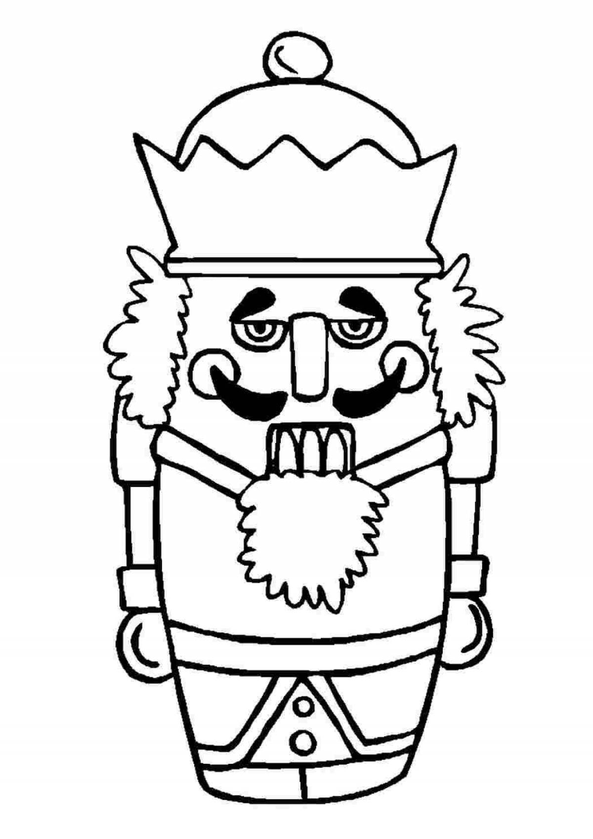 Adorable Nutcracker coloring page for kids