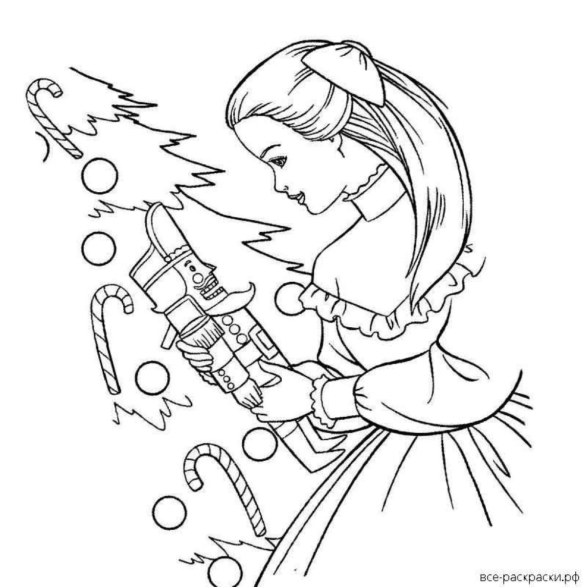 Color-frenzy nutcracker coloring for kids