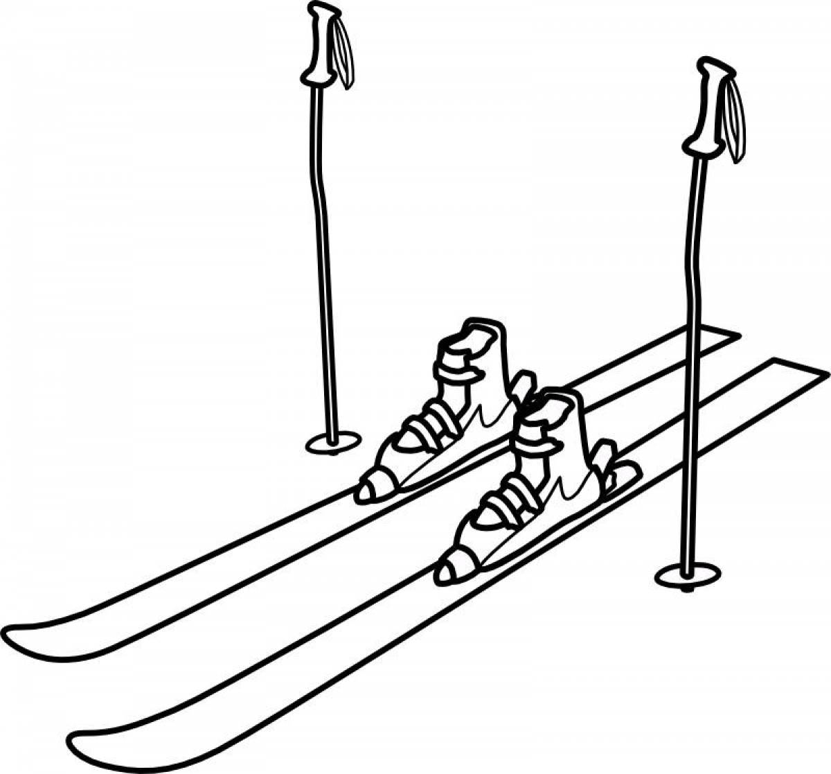 Блестящие лыжи для детей помладше