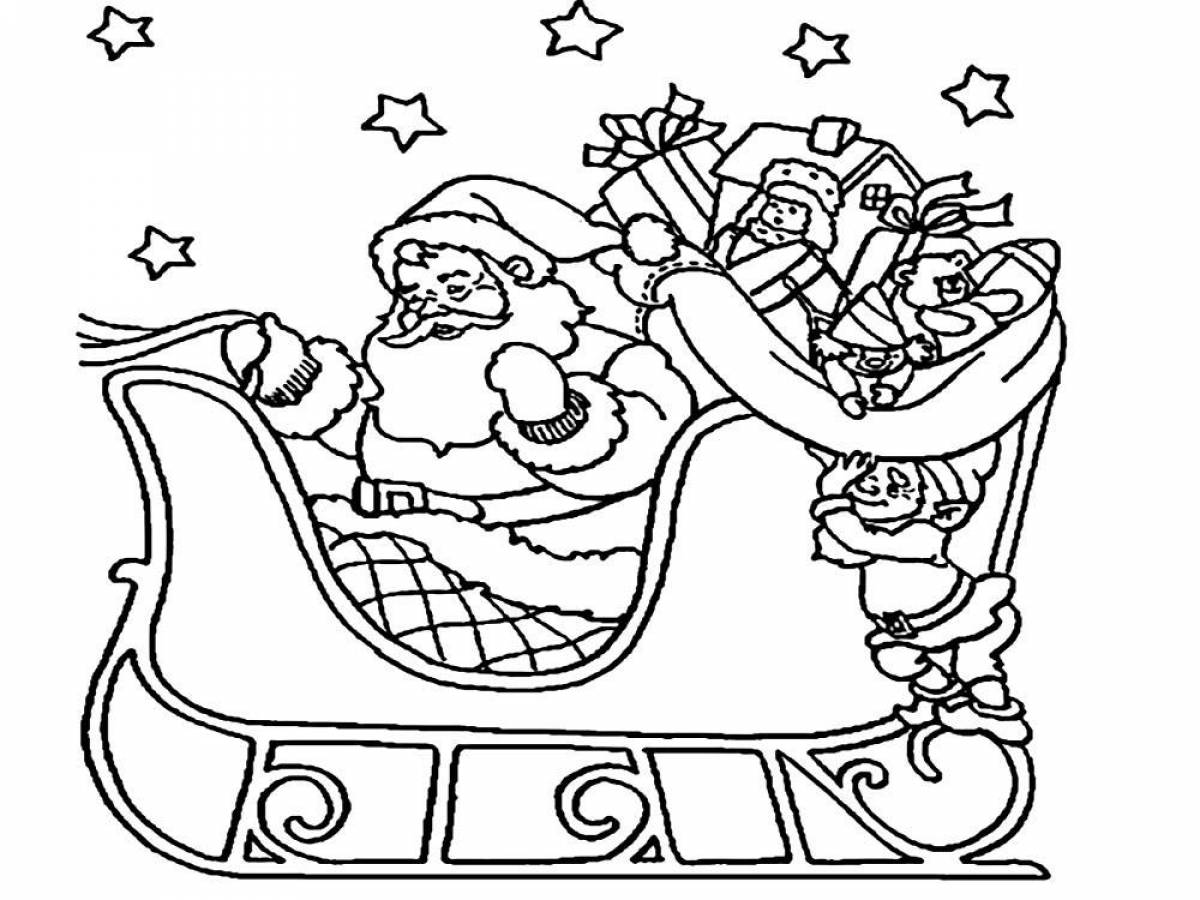 Colorful Christmas coloring book for boys