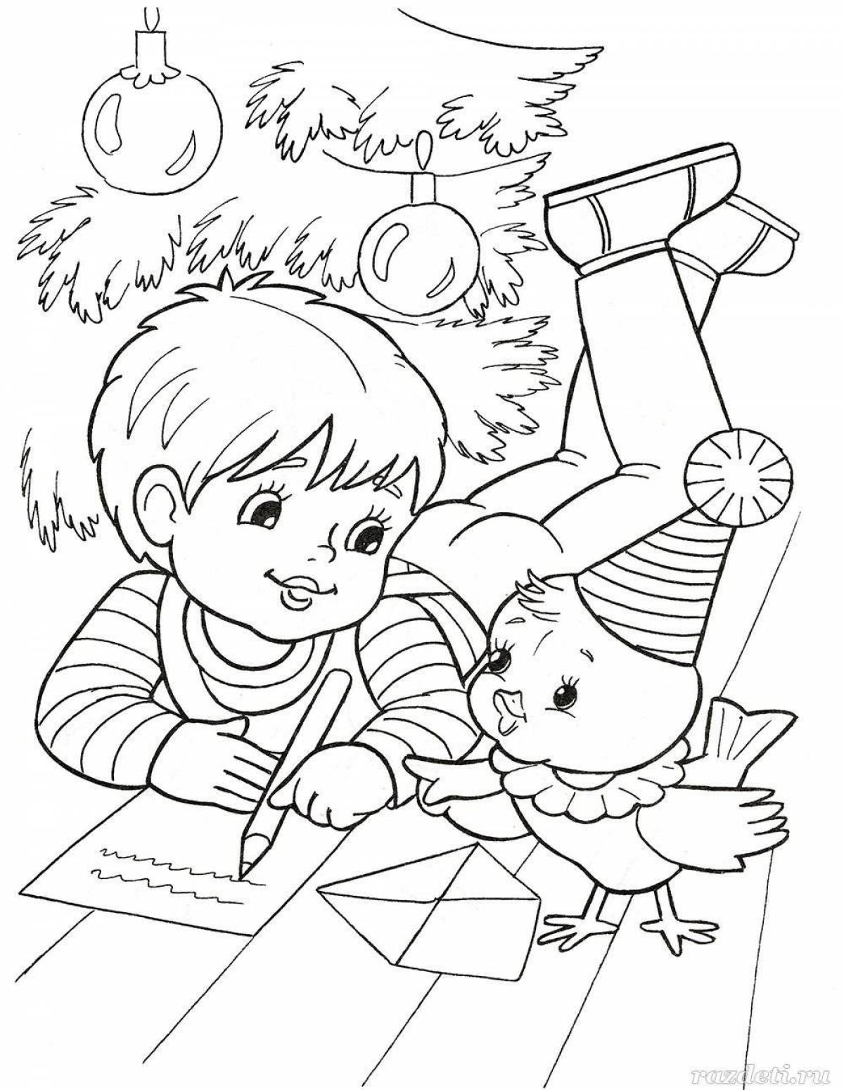 Great Christmas coloring book for boys