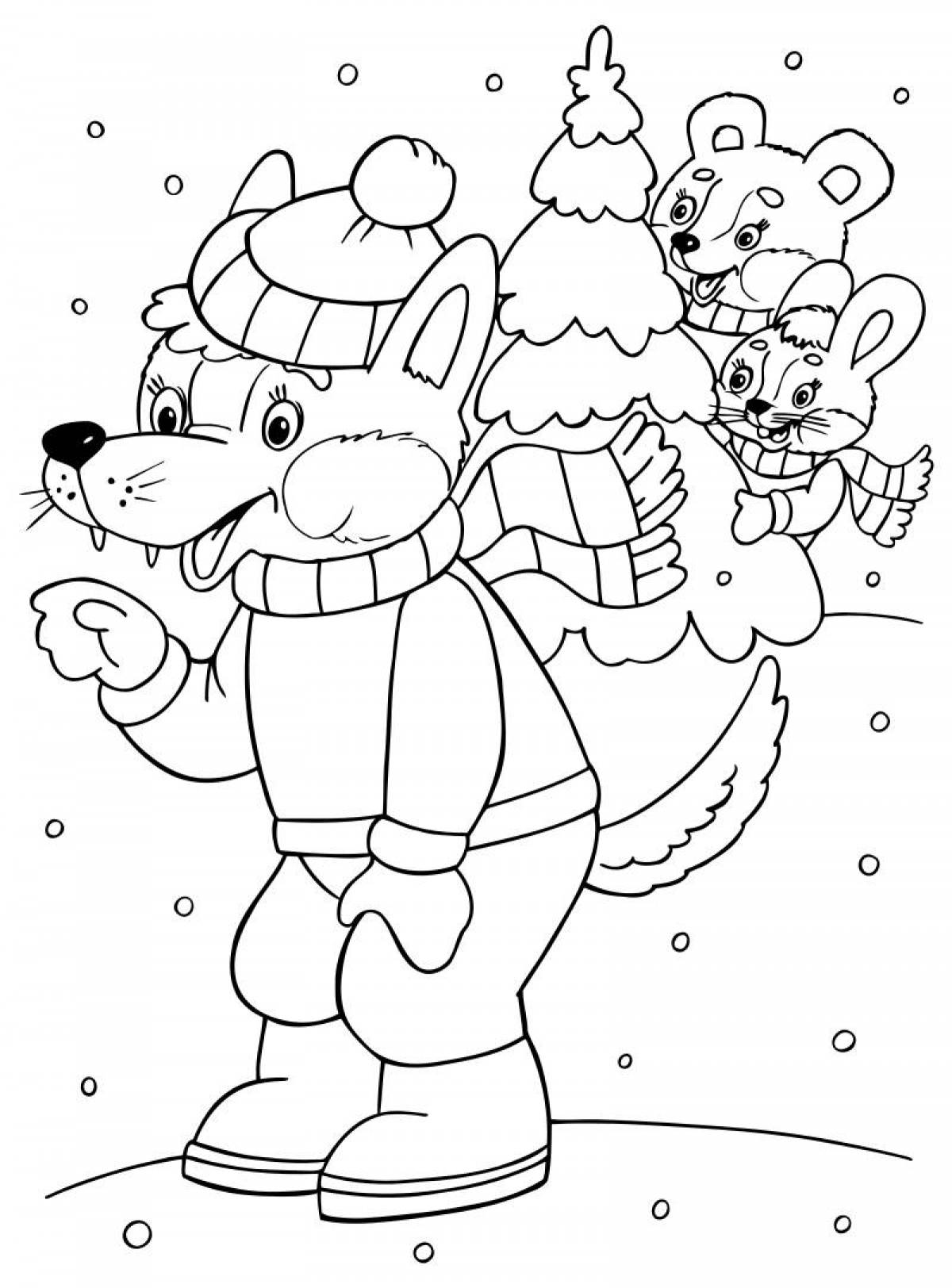 Radiant Christmas coloring book for boys