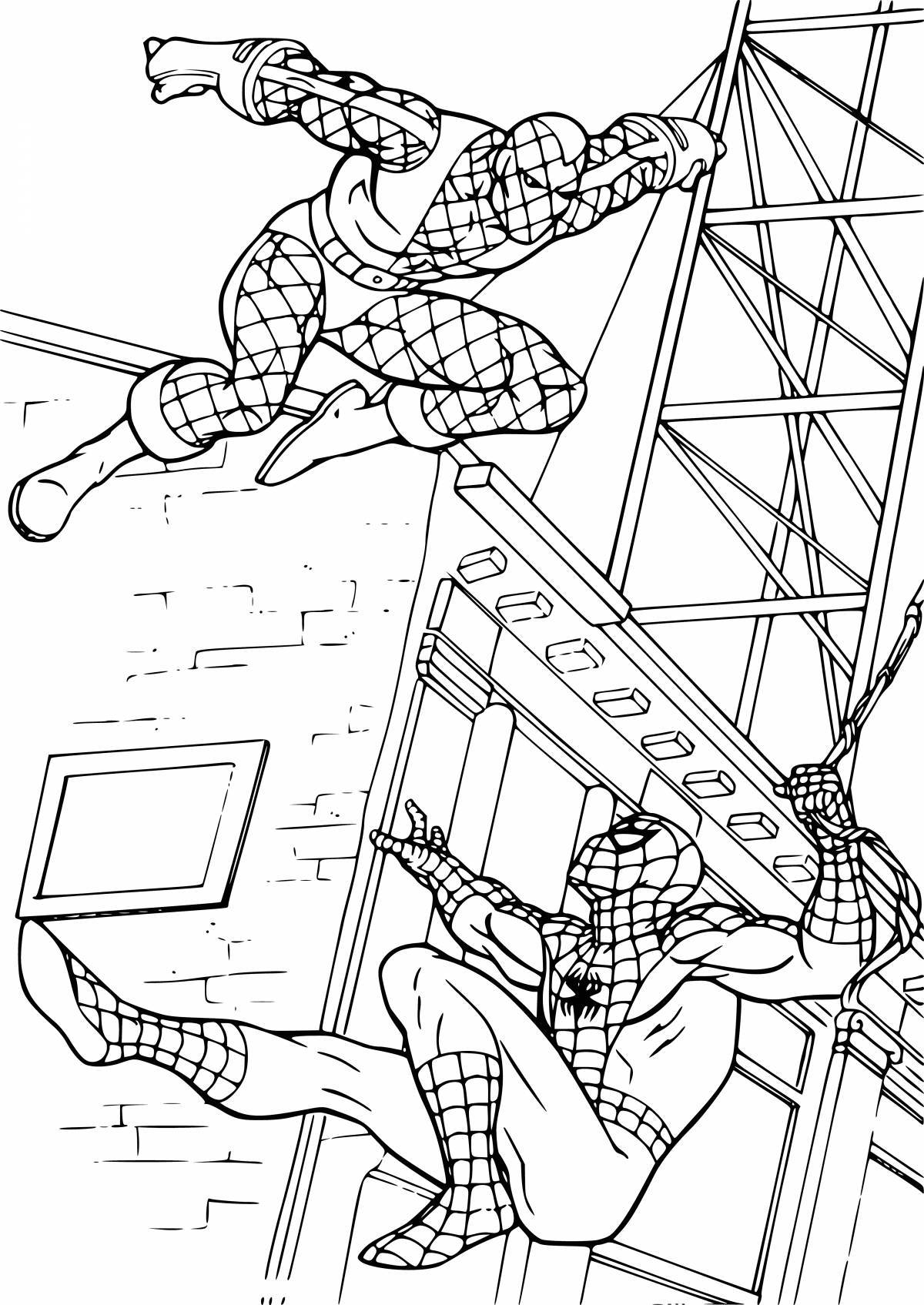 Spiderman's thrilling coloring book