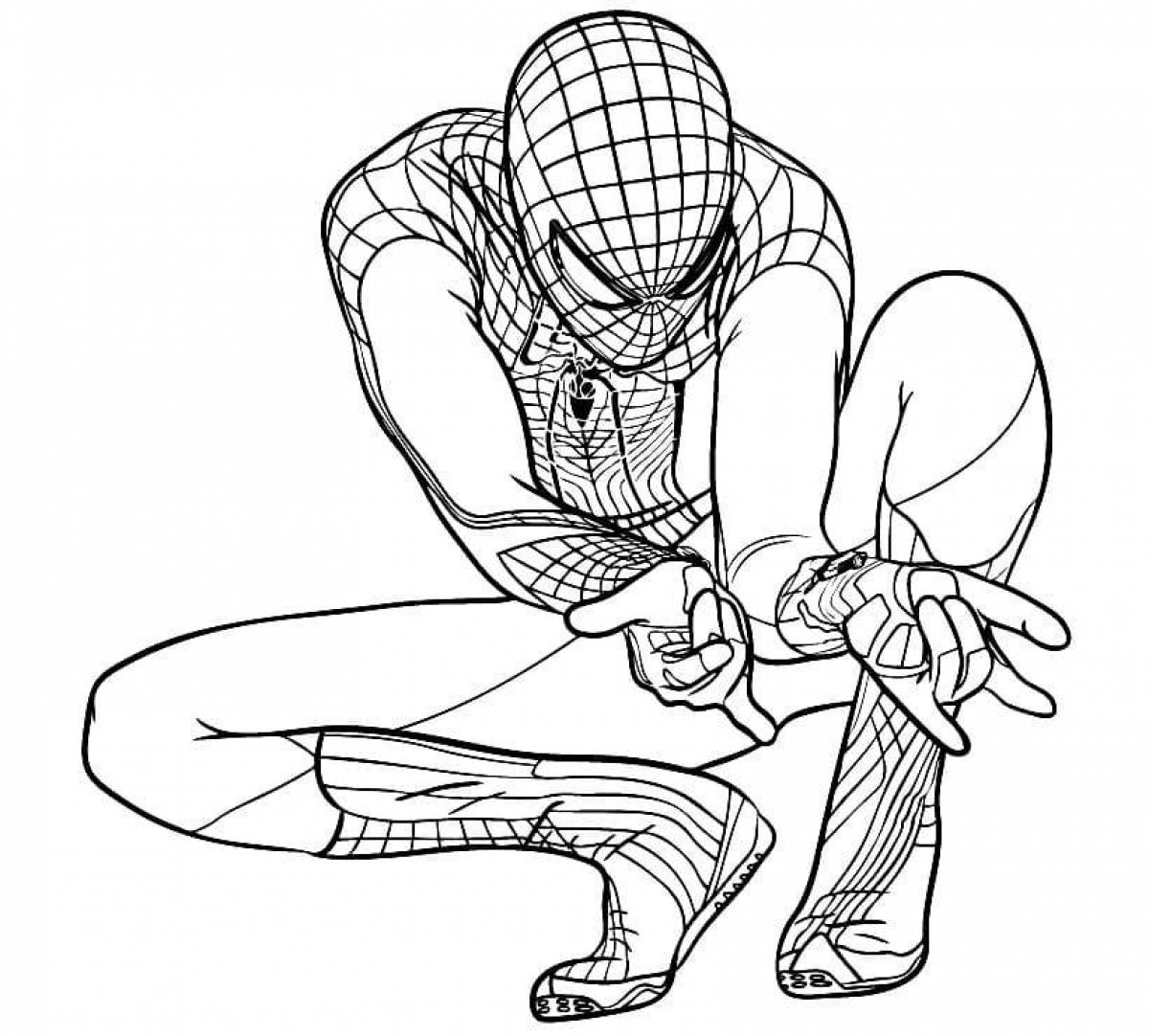 Spiderman's entertaining coloring book