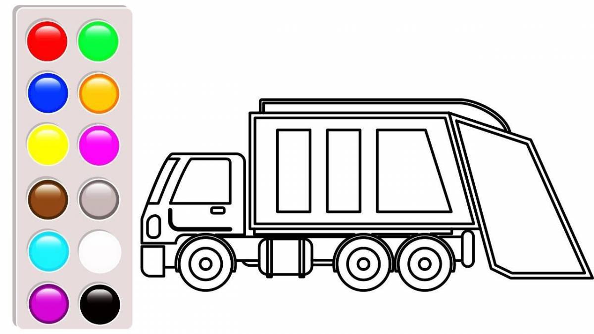 Great garbage truck coloring book for little ones