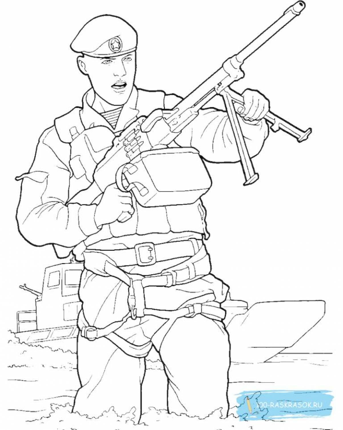 Resolute Riot Police Coloring Page