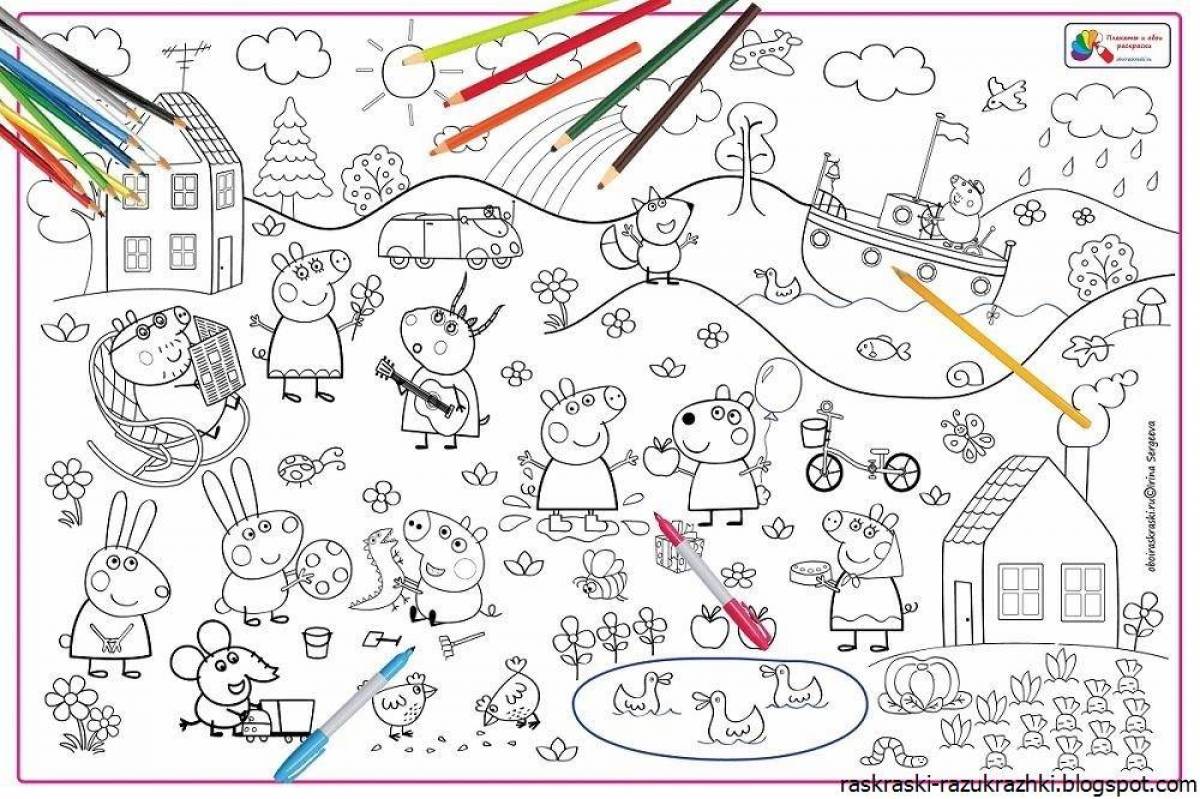 Colorful coloring poster