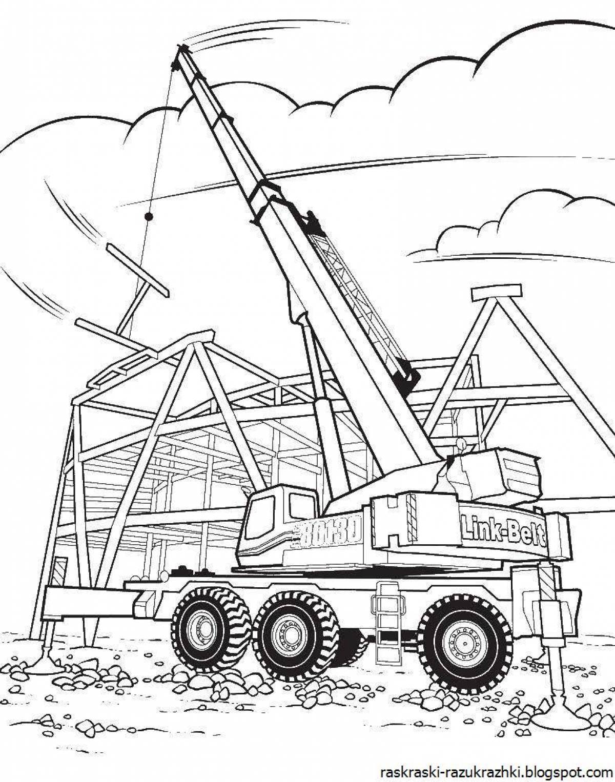 Explosive structure coloring page