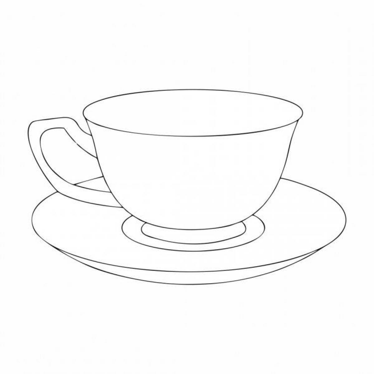 Раскраска «радостный чайный сервиз»