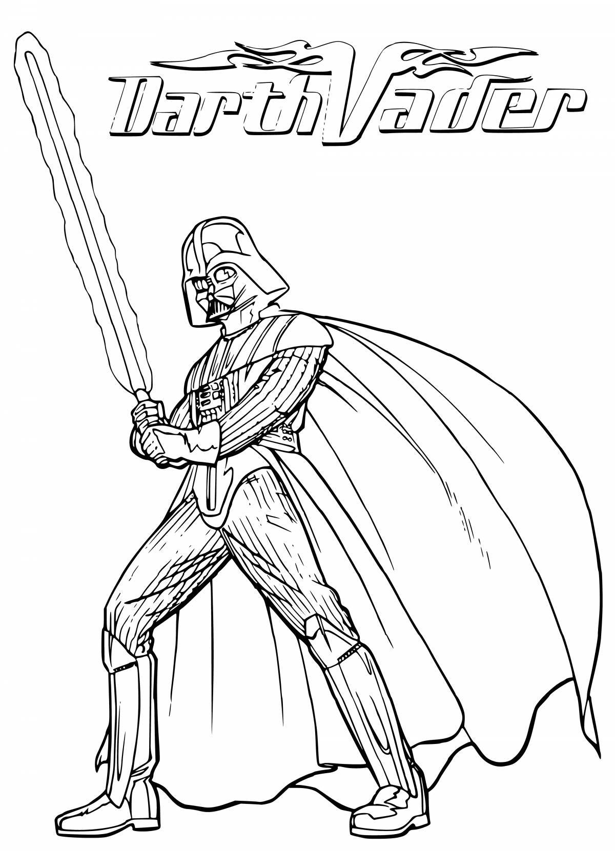 Darth Vader's scary coloring page