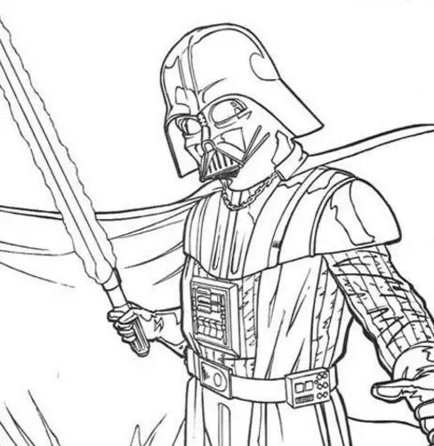 Darth Vader commander coloring page