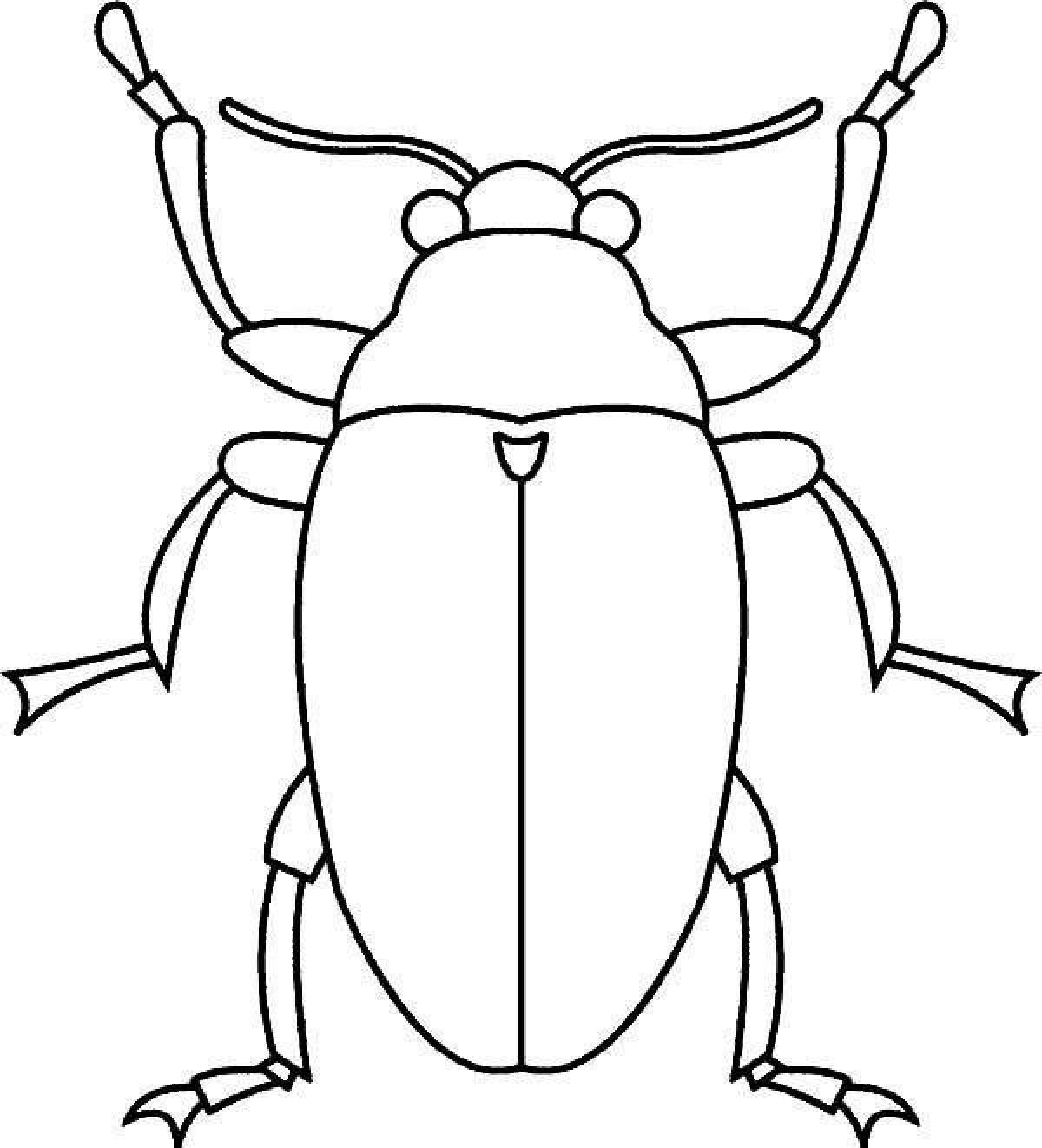 Delightful beetle coloring book for kids