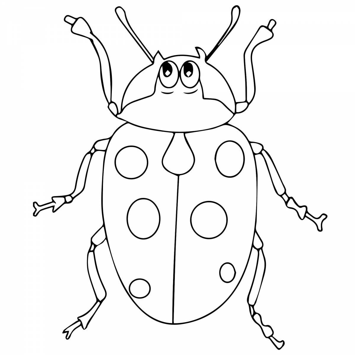 Living beetle coloring book for kids