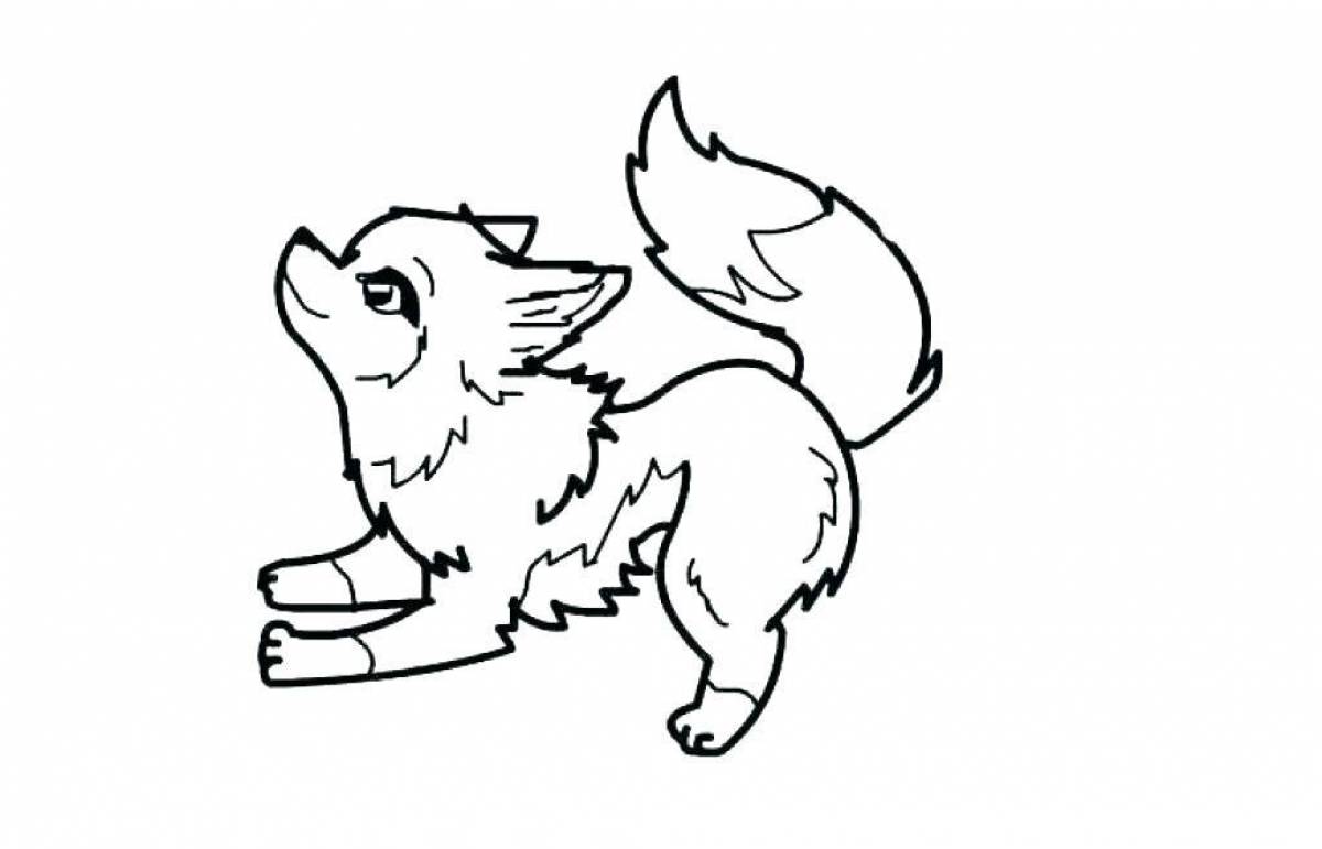 Cute wolf coloring book