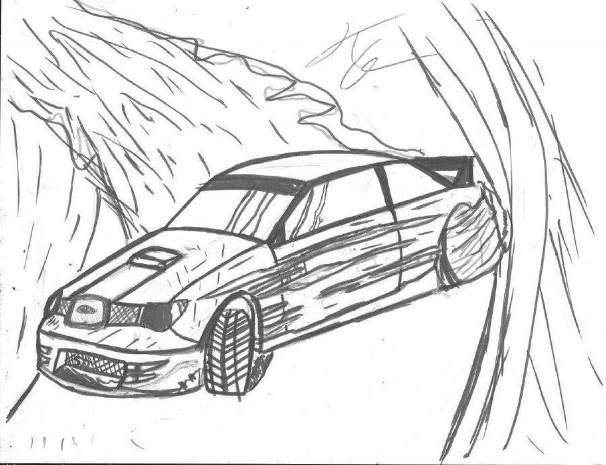 Glitter coloring page drift