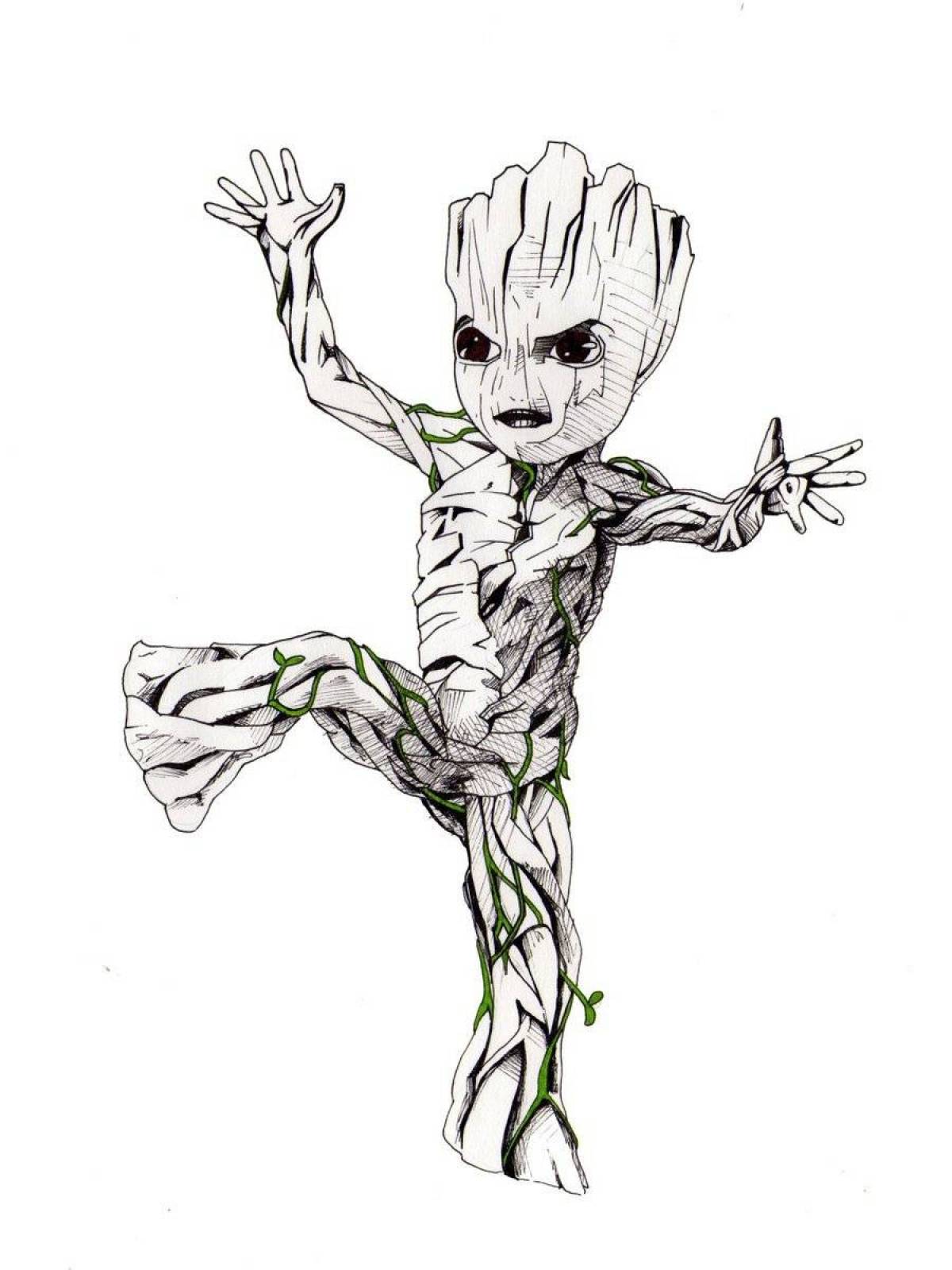 Colorful groot coloring