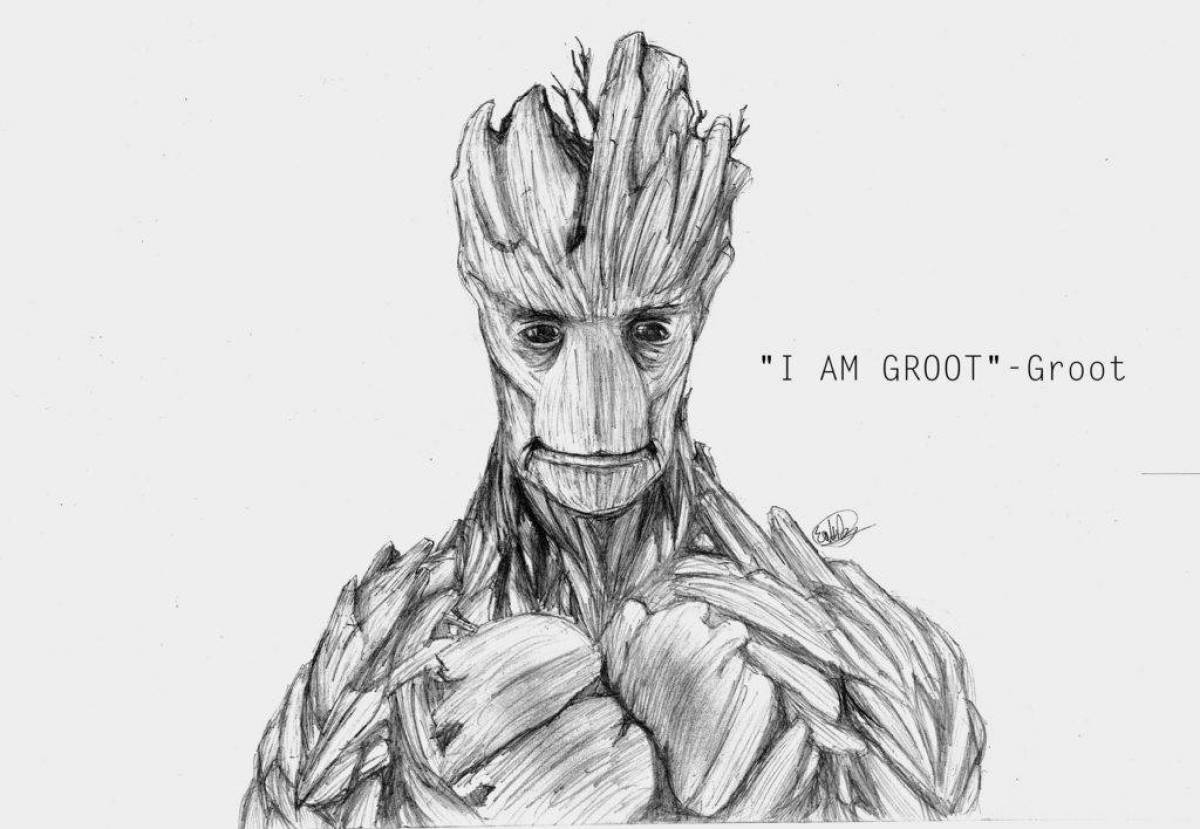 Sparkling groot coloring book