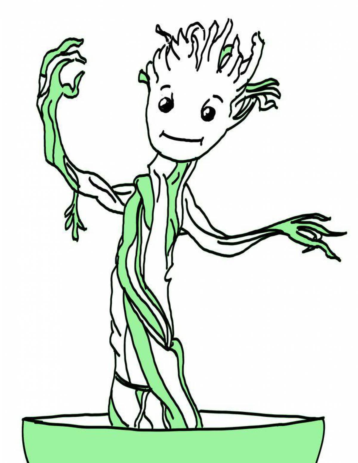 Groot's funny coloring book